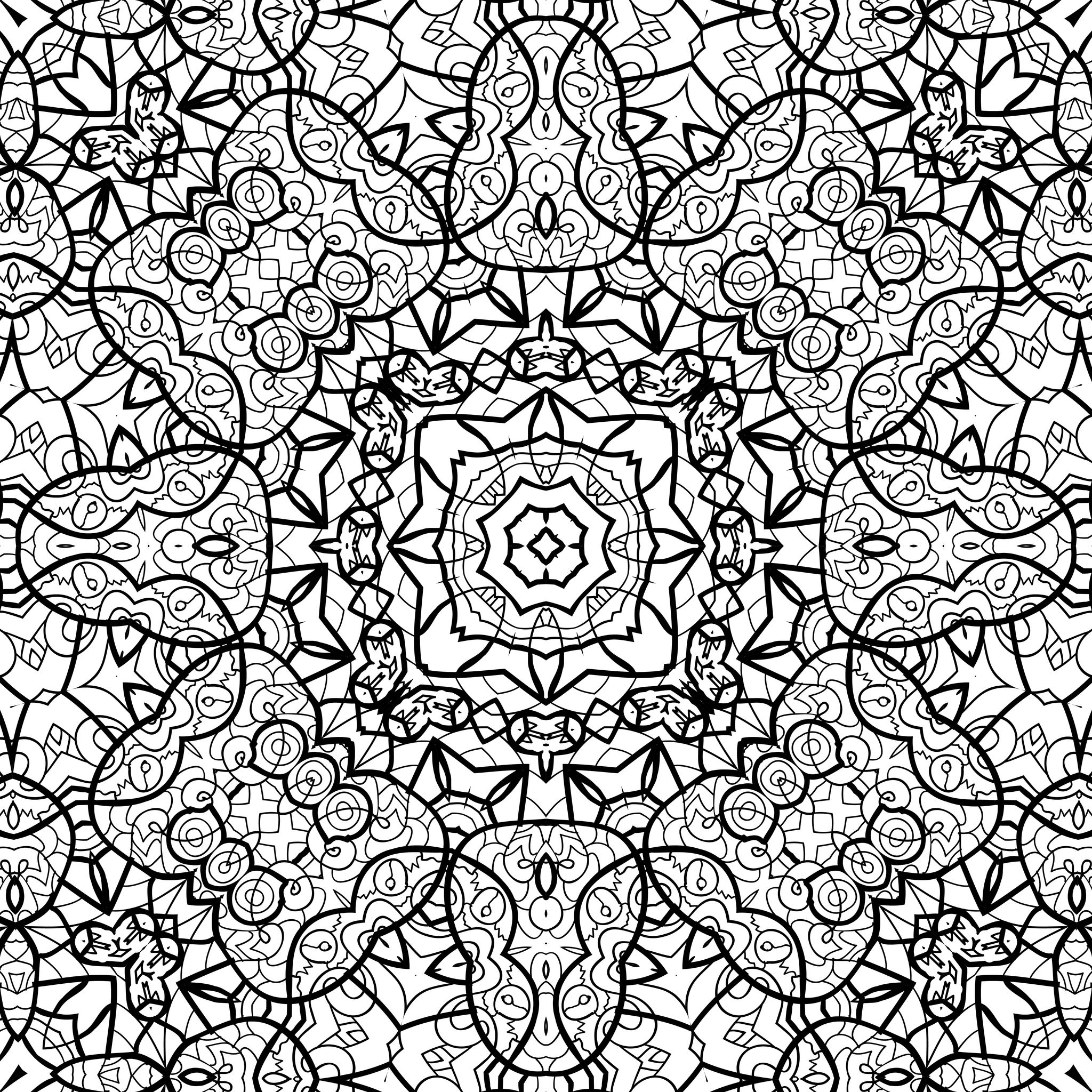 Coloriage Motifs floraux antistress pour adulte - Adulte à imprimer