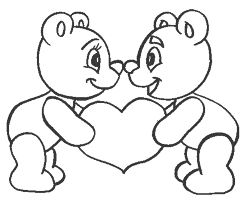 Coloriage Dessin Amour 1 - Amour coeur à imprimer