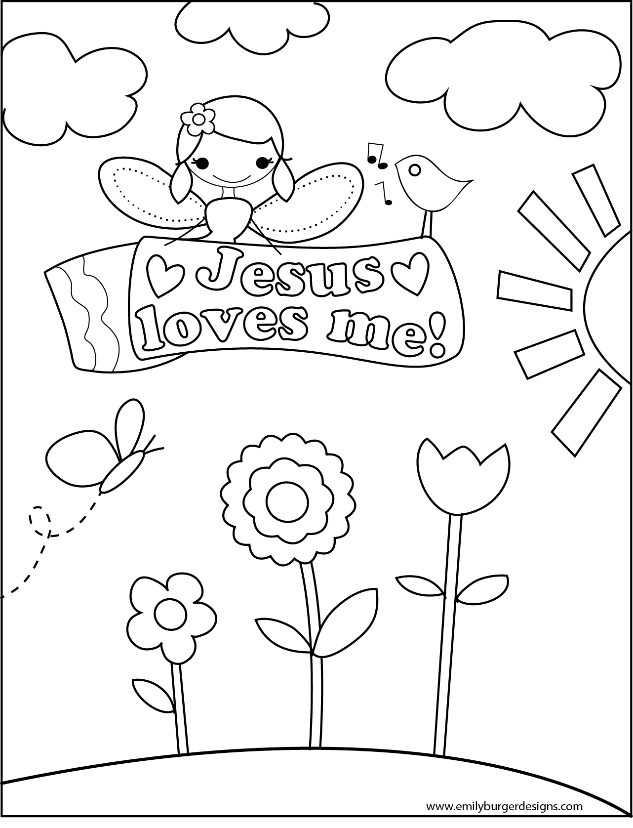 Coloriage Cœur festif orné de confettis et pétales - Amour coeur à imprimer