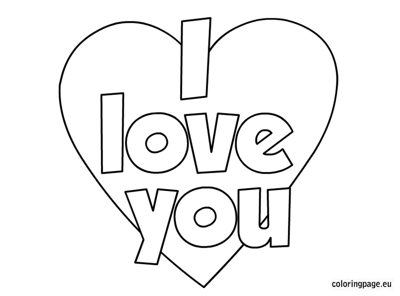 Coloriage Deux cœurs entrelacés et ornementés - Amour coeur à imprimer