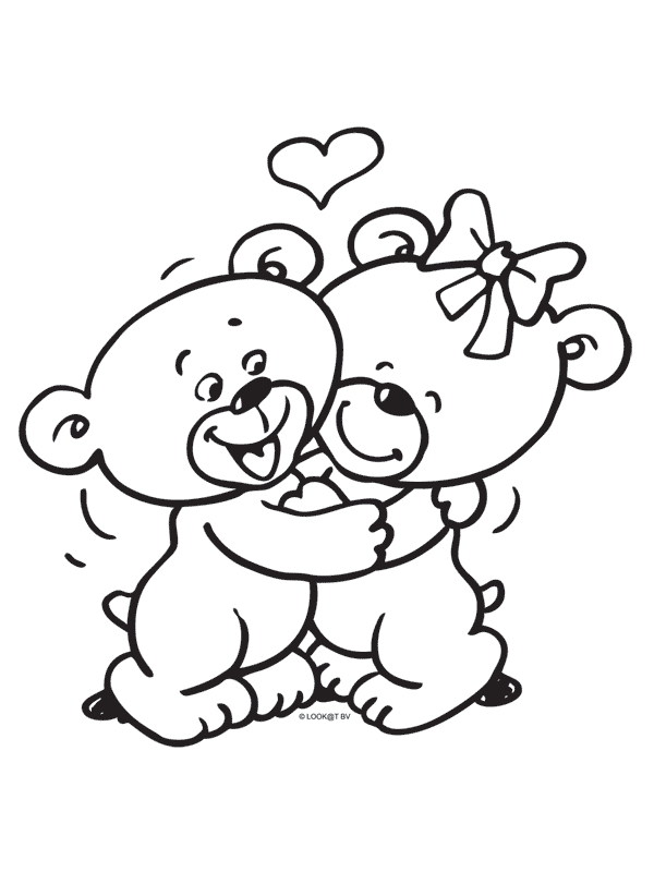 Coloriage Dessin Amour 17 - Amour coeur à imprimer