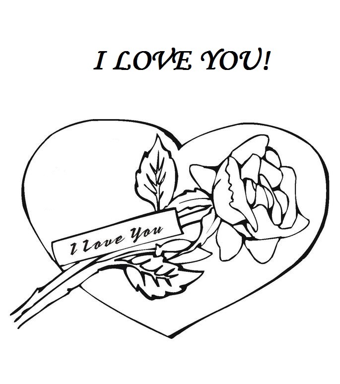Coloriage Dessin Amour 19 - Amour coeur à imprimer