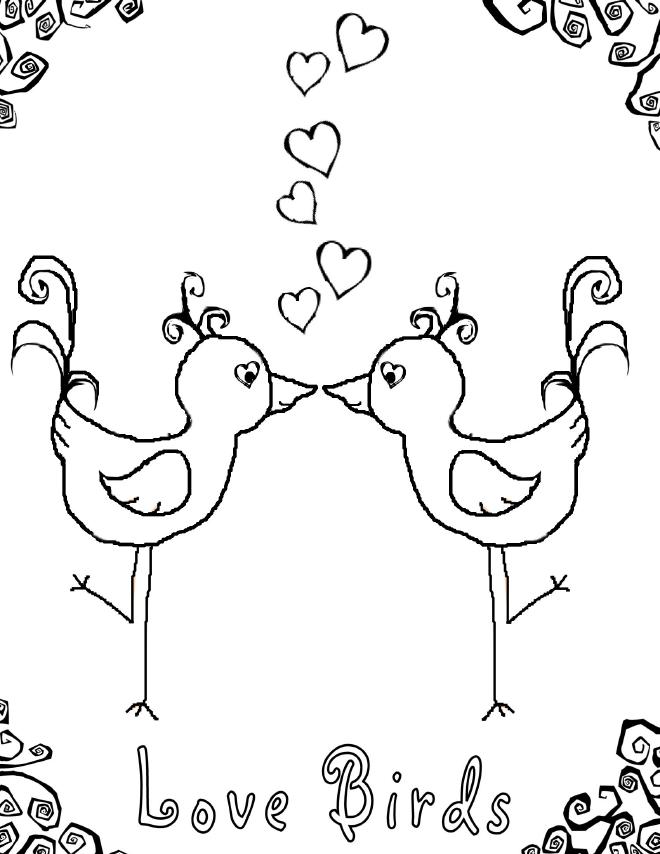 Coloriage Deux cœurs entrelacés dans une mandala - Amour coeur à imprimer