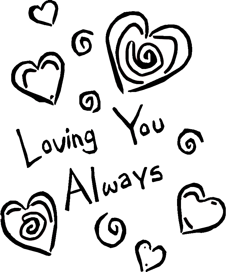 Coloriage Cœur enlacé avec motifs floraux délicats - Amour coeur à imprimer
