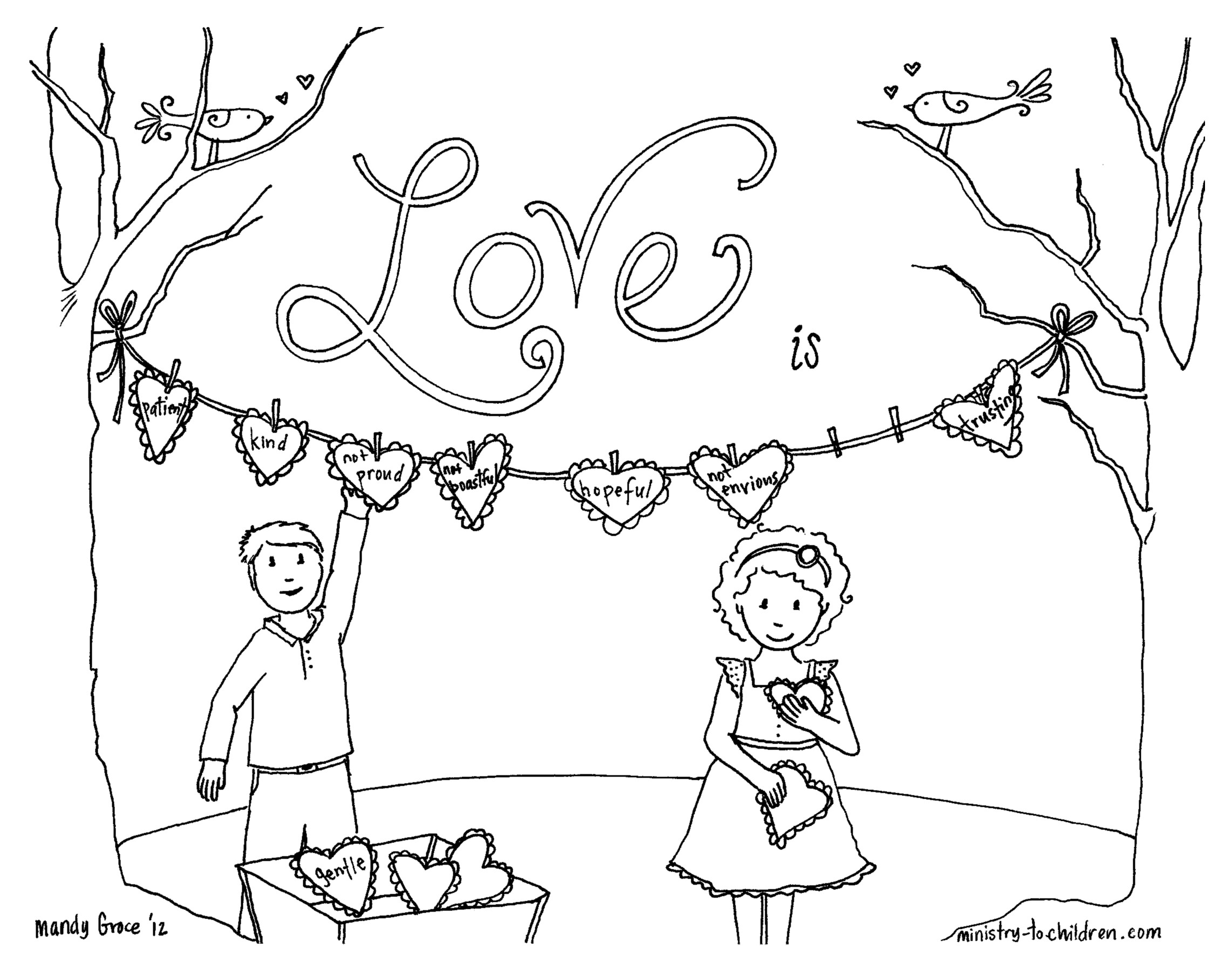 Coloriage Cœur entrelacé avec motifs romantiques - Amour coeur à imprimer