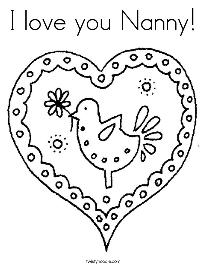Coloriage Cœur enlacé avec roses romantiques - Amour coeur à imprimer