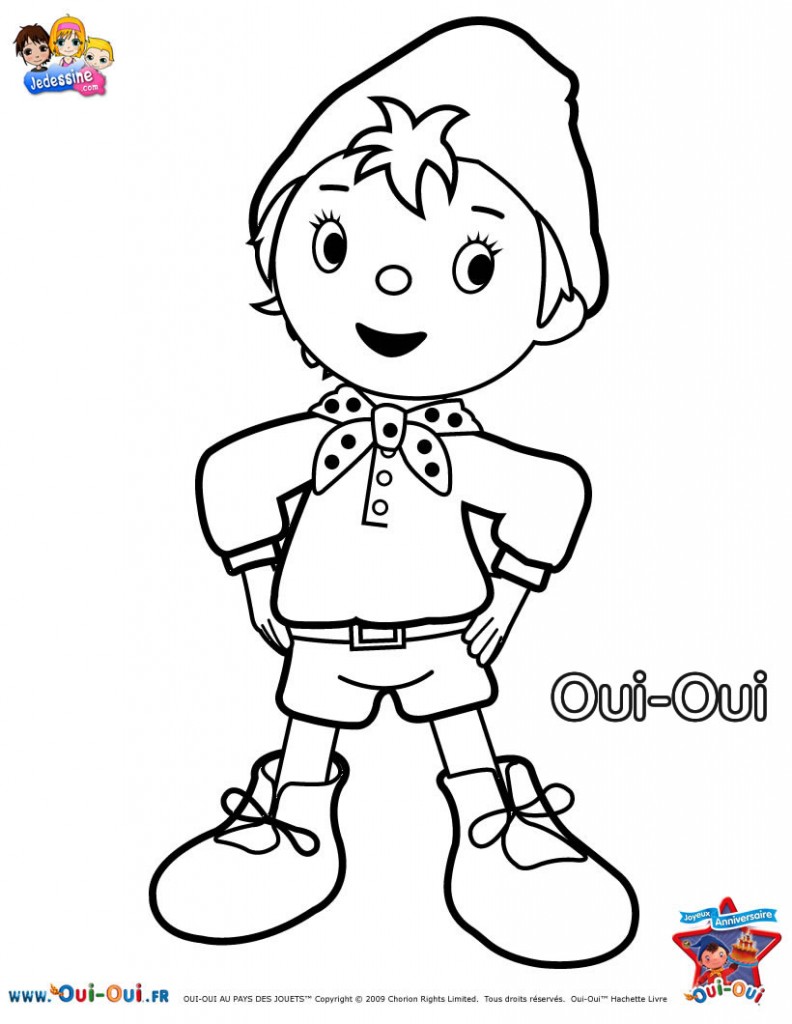 Coloriage Dessin Anime Oui Oui Pour Enfants - Oui oui à imprimer