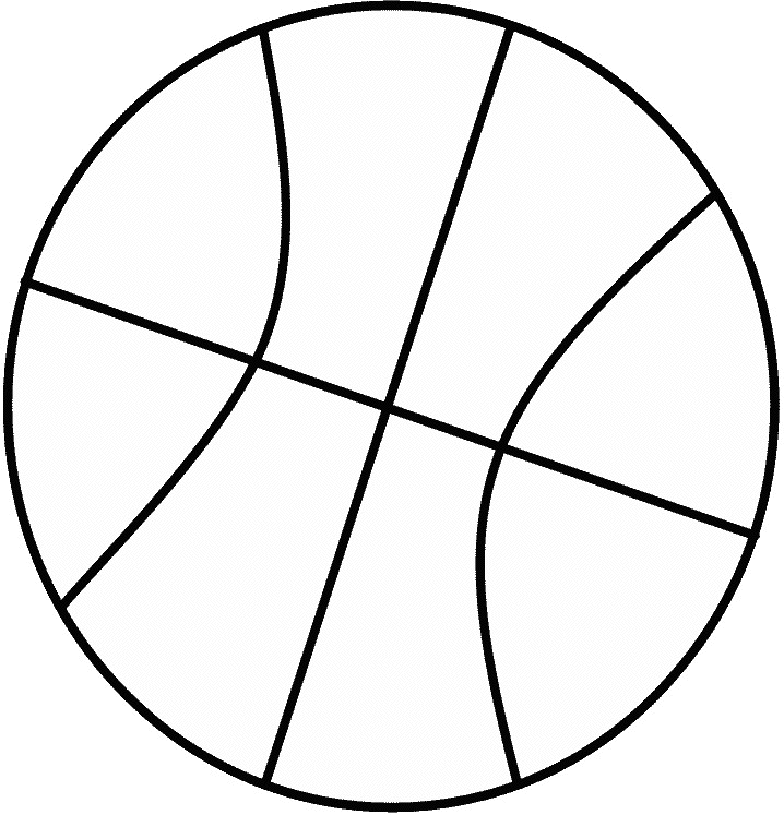 Coloriage Dessin Ballon De Basket - Basketball à imprimer