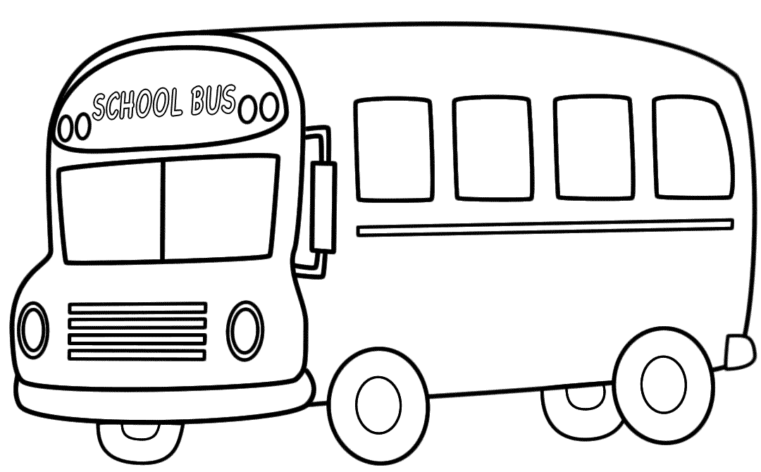 Coloriage Bus de tourisme en route avec fenêtres - Enfants à imprimer
