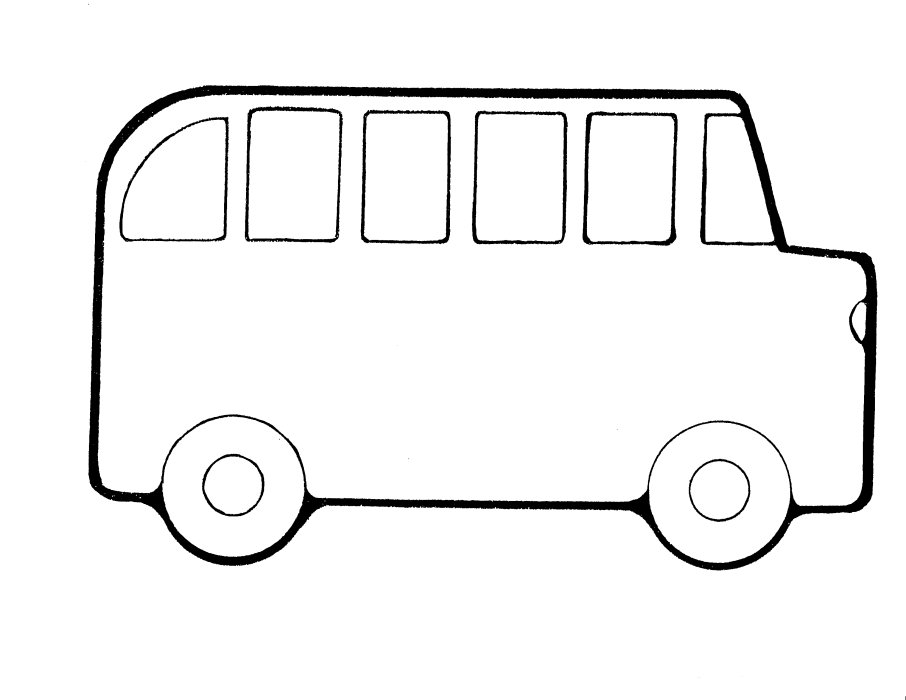 Coloriage Minibus touristique avec fenêtres - Enfants à imprimer