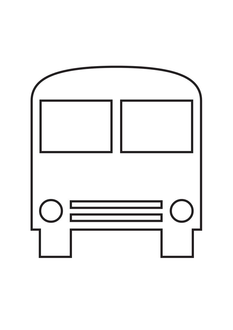 Coloriage Bus de ville circulant dans la rue - Enfants à imprimer