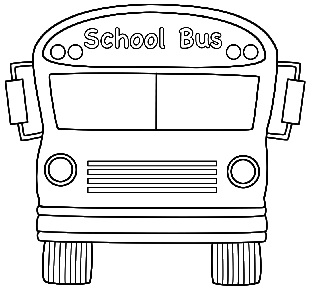 Coloriage Bus scolaire jaune avec enfants heureux - Enfants à imprimer