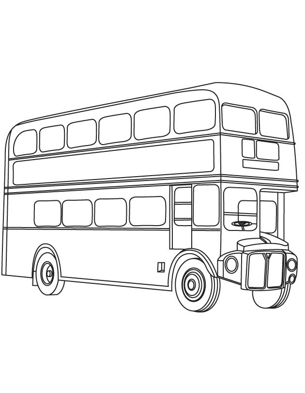 Coloriage Bus urbain en circulation avec passagers - Enfants à imprimer