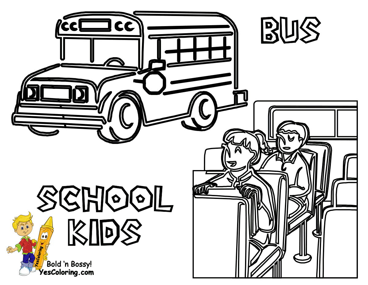Coloriage Bus à deux étages en ville - Enfants à imprimer