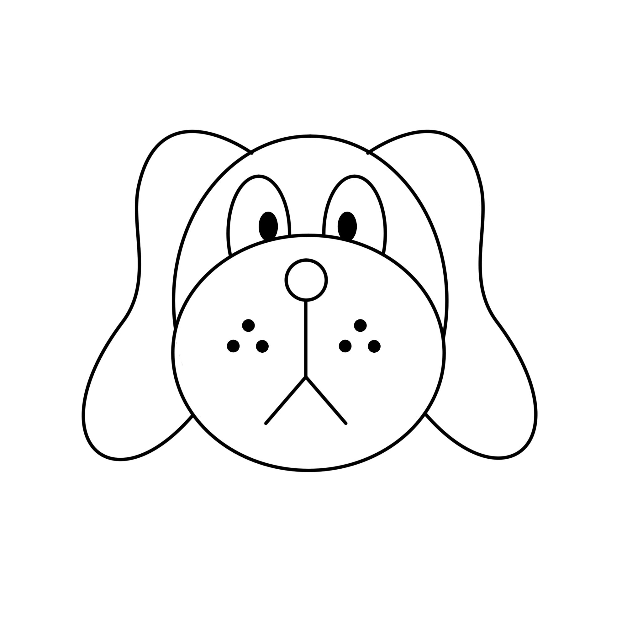 Coloriage Dessin Chien Facile A Colorier - Dessin à imprimer