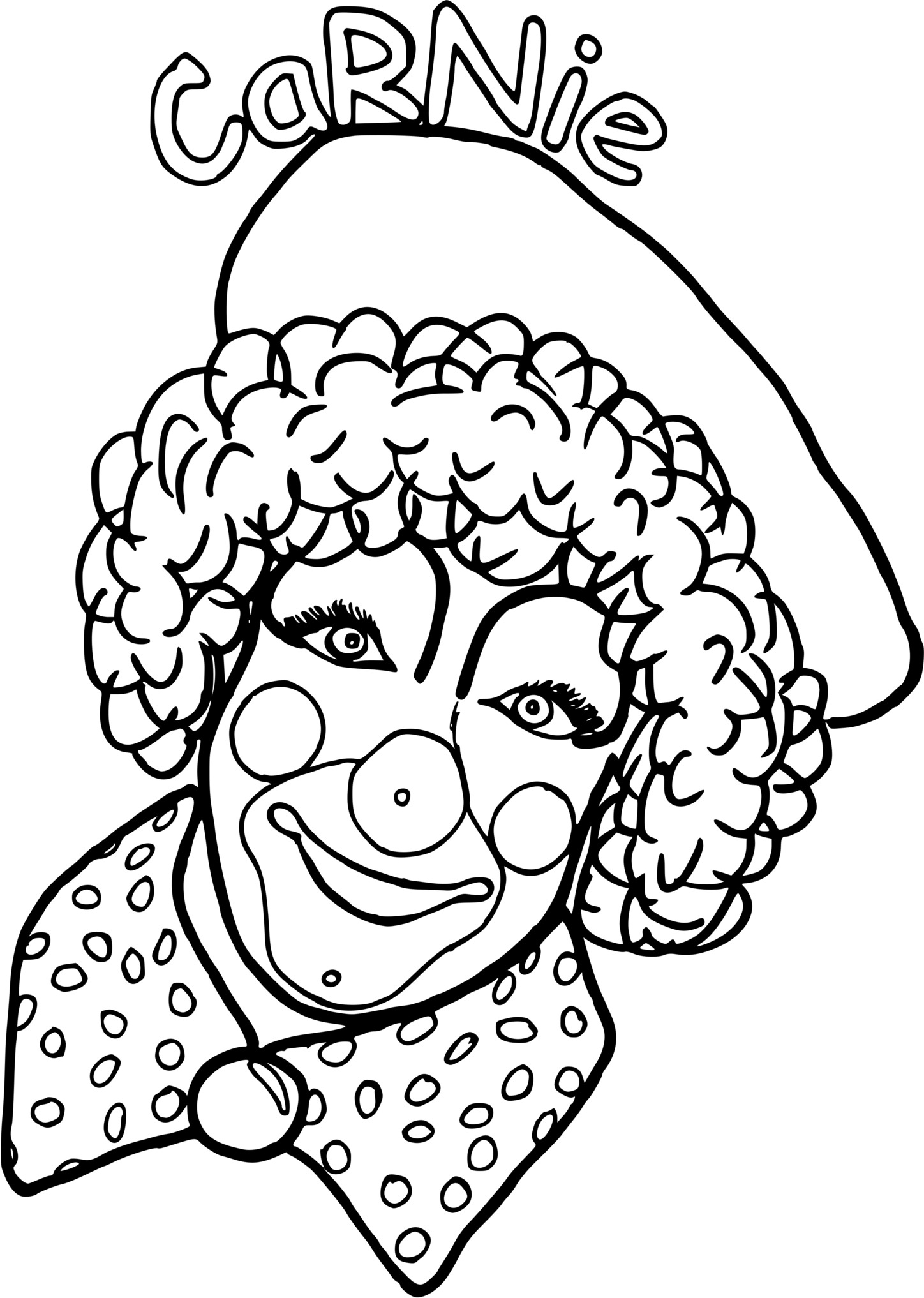 Coloriage Dessin Clown Carnie - Clown à imprimer