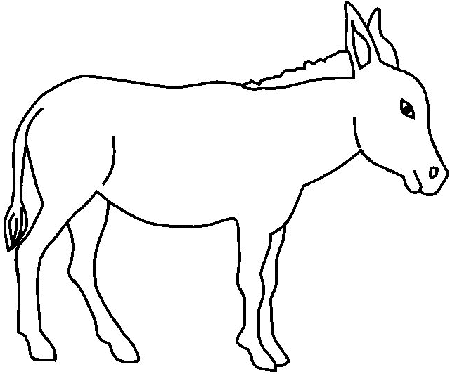 Coloriage Dessin D'Un Âne - Âne à imprimer