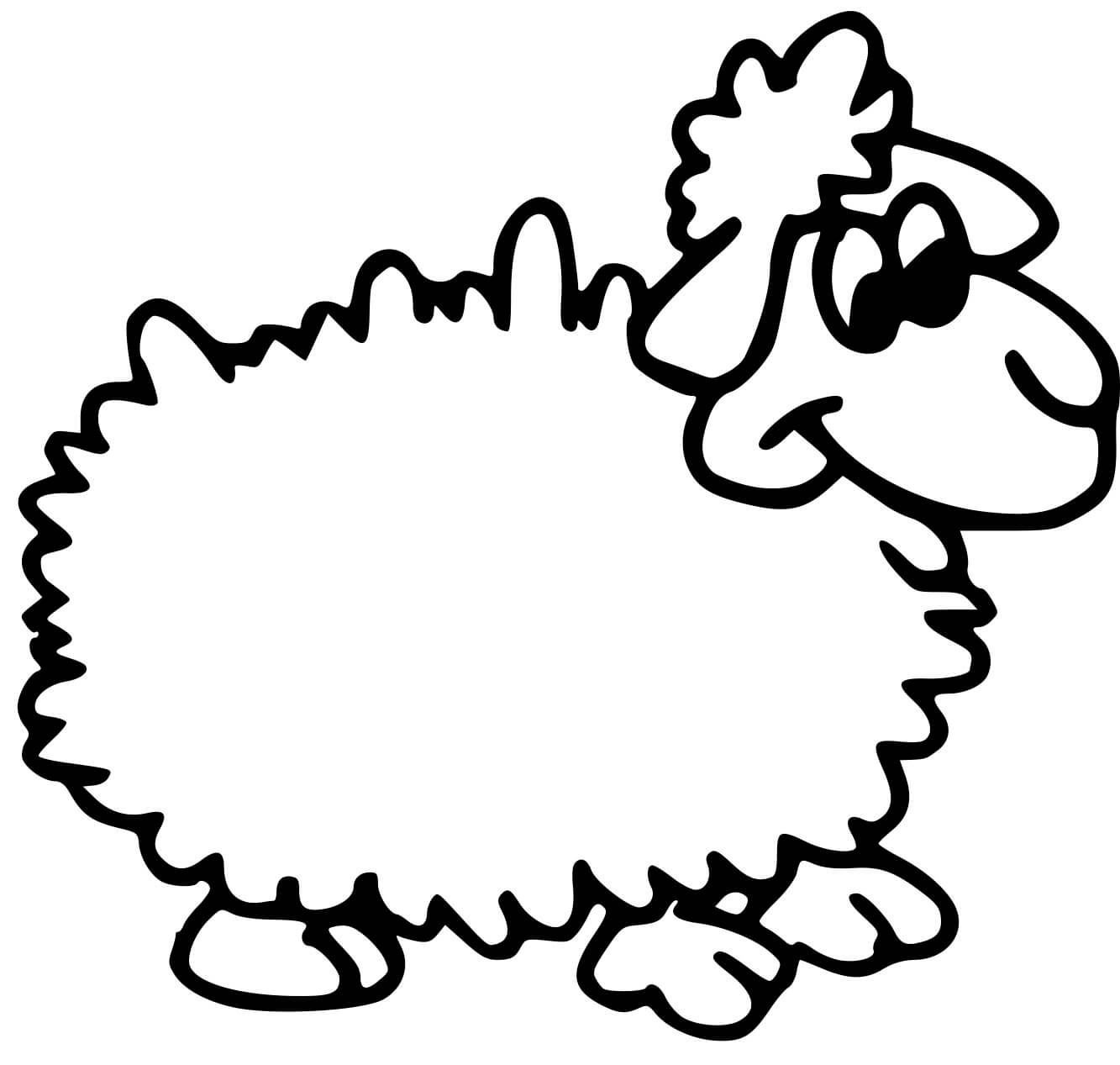 Coloriage Dessin D'Un Mouton - Mouton à imprimer