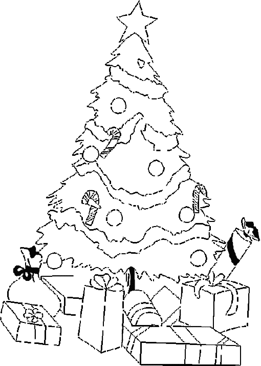 Coloriage Dessin D'Un Sapin De Noël - Sapin Noël à imprimer