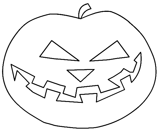 Coloriage Dessin D'Une Citrouille - Halloween citrouille à imprimer