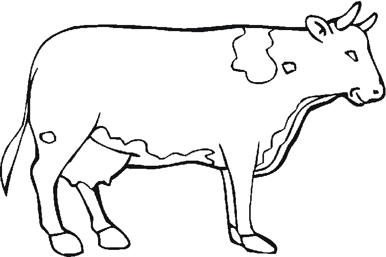 Coloriage Dessin D'Une Vache A Colorier - Animaux à imprimer