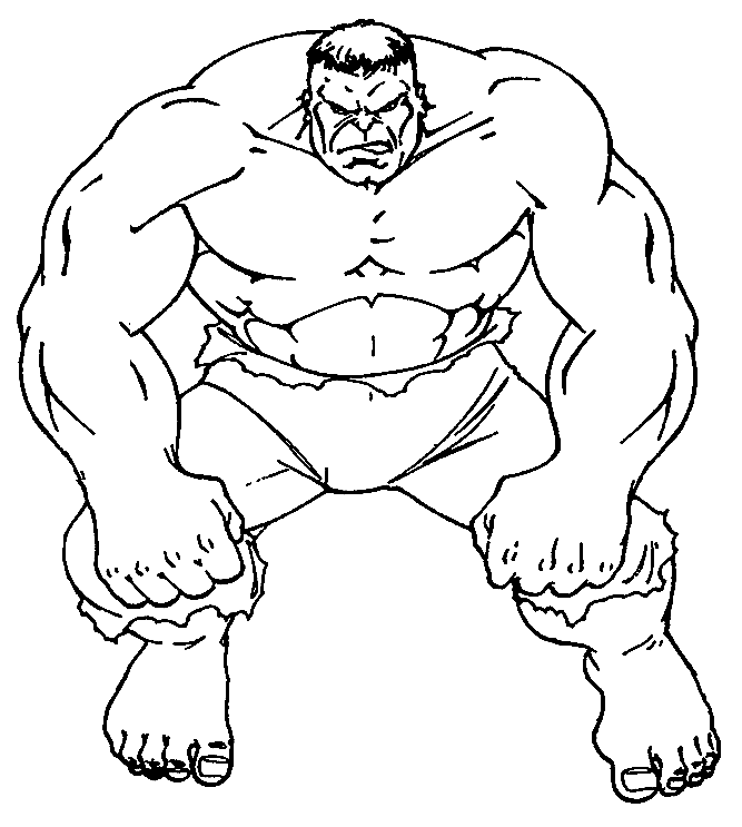 Coloriage Dessin De Bruce Banner En Hulk - Hulk à imprimer