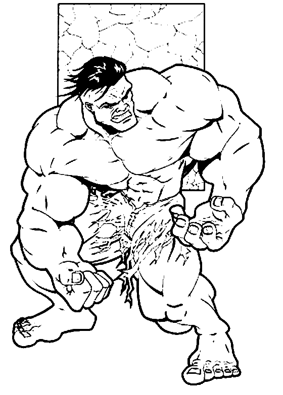 Coloriage Dessin De L'Incroyable Hulk - Hulk à imprimer