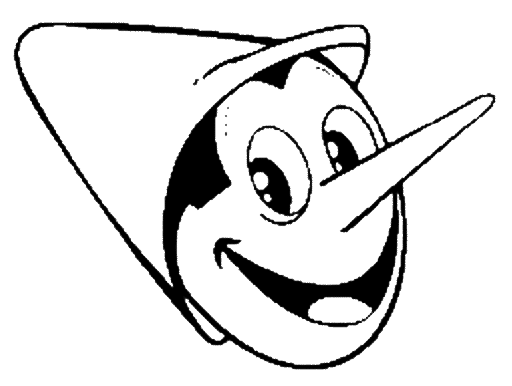 Coloriage Dessin De La Tête De Pinocchio - Pinocchio à imprimer