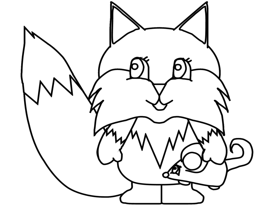 Coloriage Dessin De Renard - Renard à imprimer