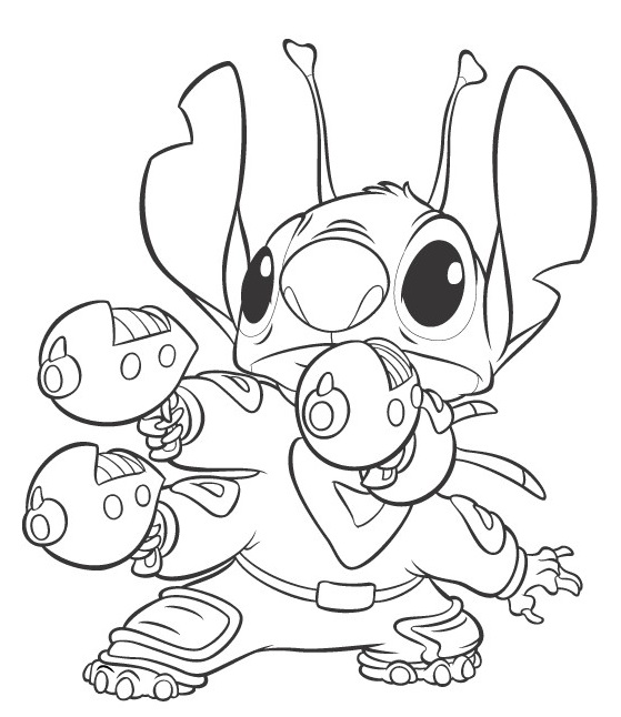 Coloriage Dessin De Stitch En Couleur - Stitch à imprimer