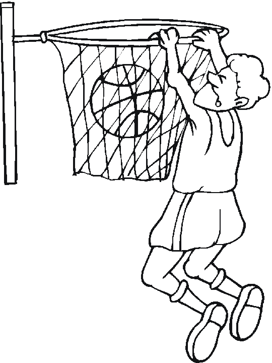 Coloriage Dessin Dunk - Basketball à imprimer