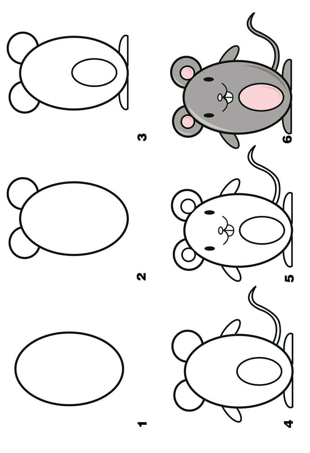Coloriage Dessin Facile A Faire Un Rat - Dessin facile à imprimer