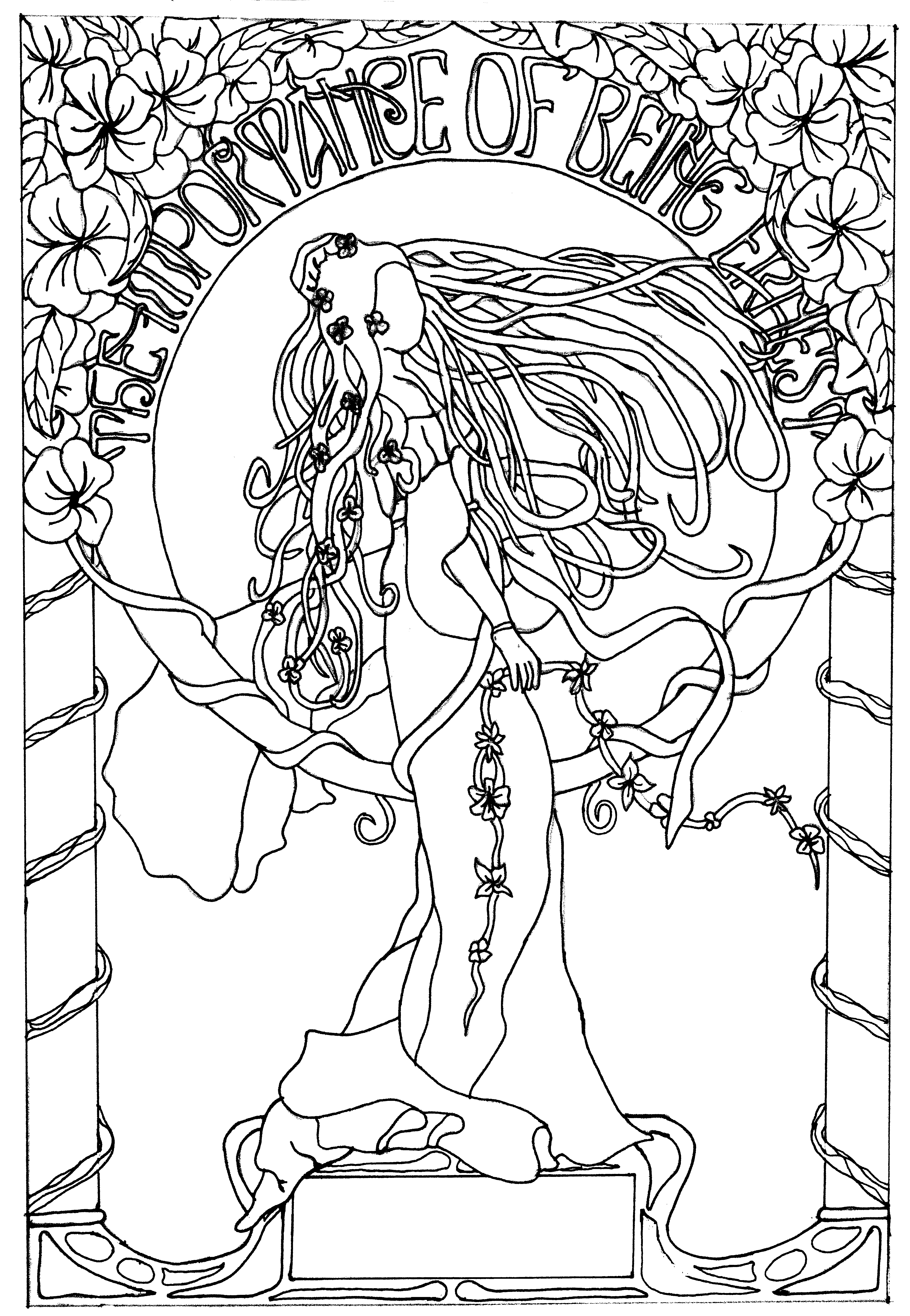 Coloriage Dessin Inspiration Art Nouveau - Art à imprimer