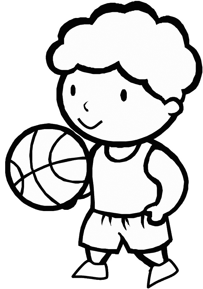 Coloriage Dessin Joueur De Basket Ball - Basketball à imprimer