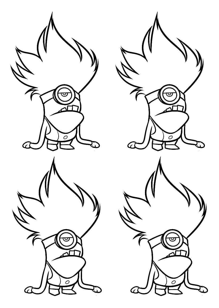 Coloriage Dessin Le Minion Méchant - Minions à imprimer