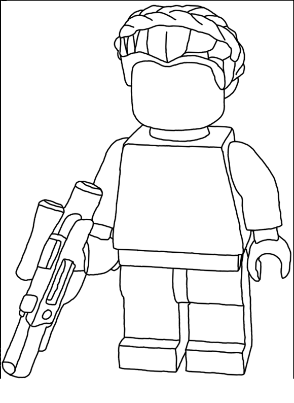 Coloriage Figurine Lego héros en costume coloré - Lego à imprimer