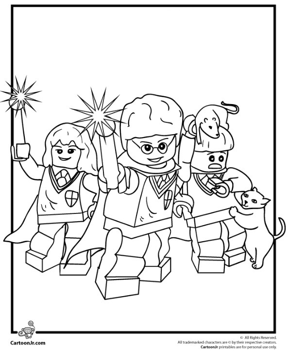 Coloriage Figurine Lego avec accessoires détaillés - Lego à imprimer