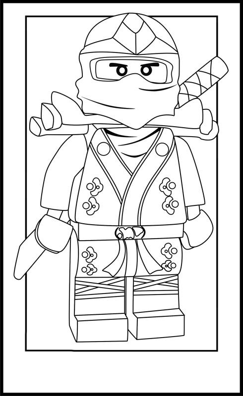 Coloriage Figurine Lego personnage construction - Lego à imprimer