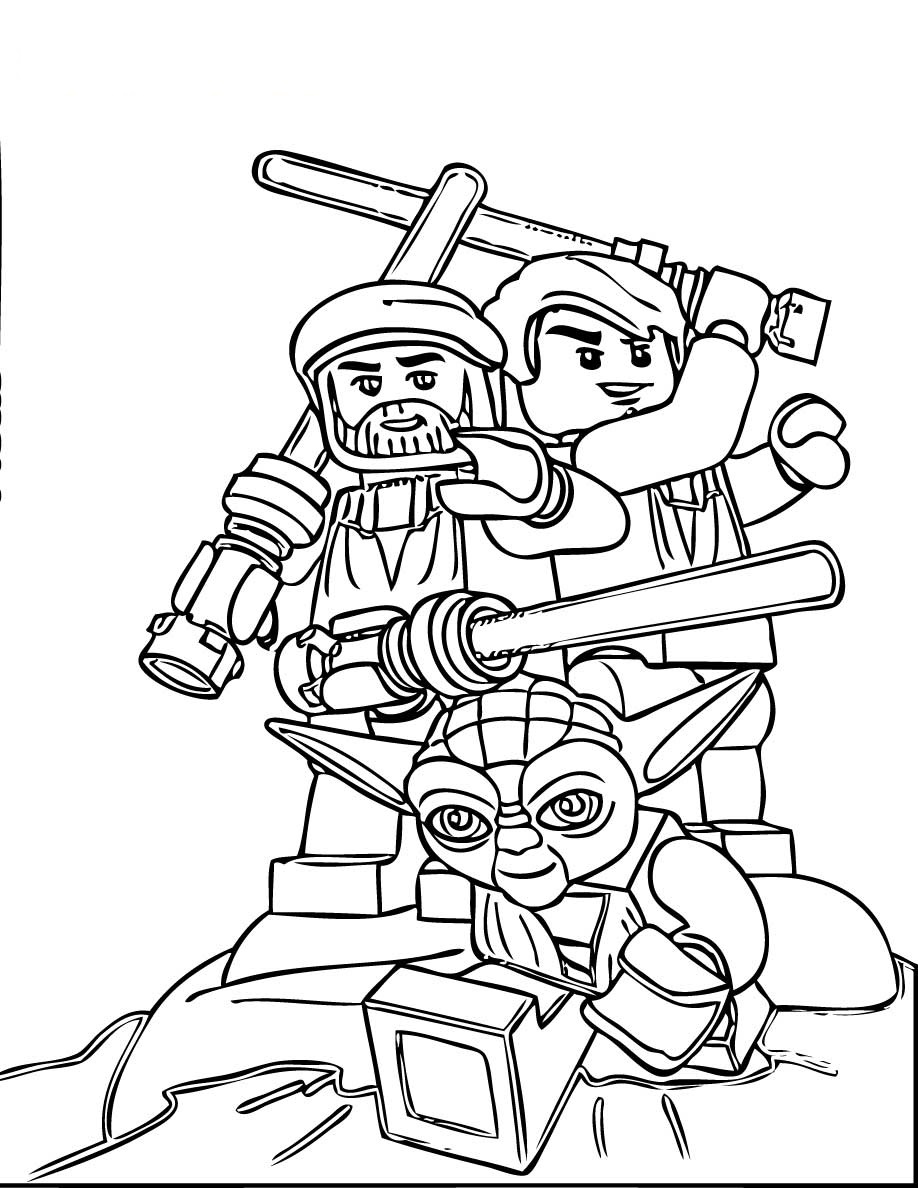 Coloriage Héros Lego en tenue d'aventurier - Lego à imprimer