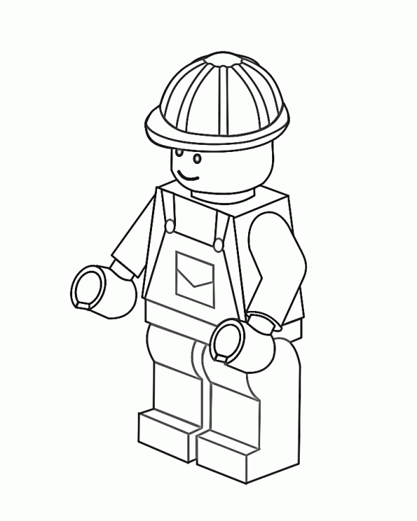 Coloriage Château Lego médiéval avec détails fins - Lego à imprimer
