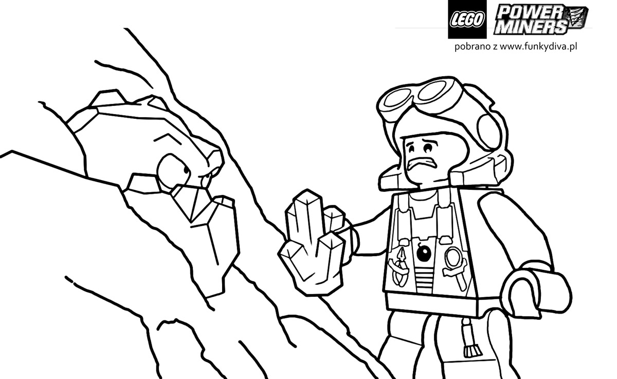 Coloriage Minifigurine Lego avec accessoires colorés - Lego à imprimer