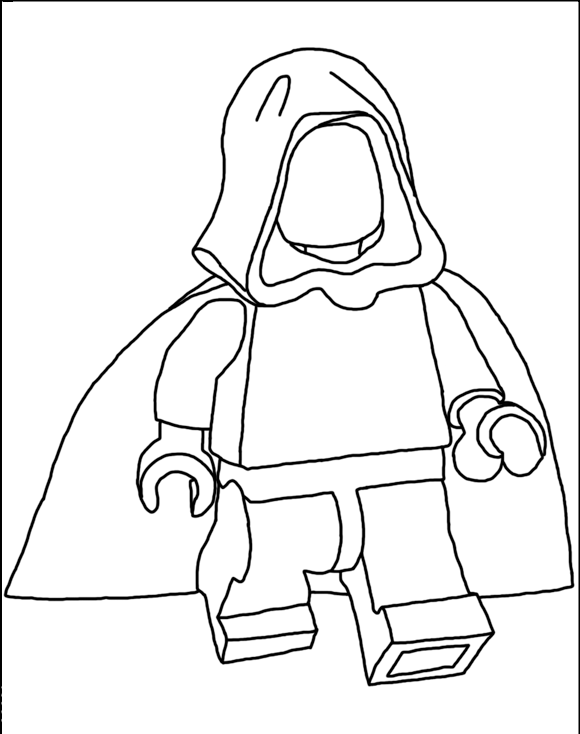 Coloriage Minifigurine Lego en tenue colorée - Lego à imprimer