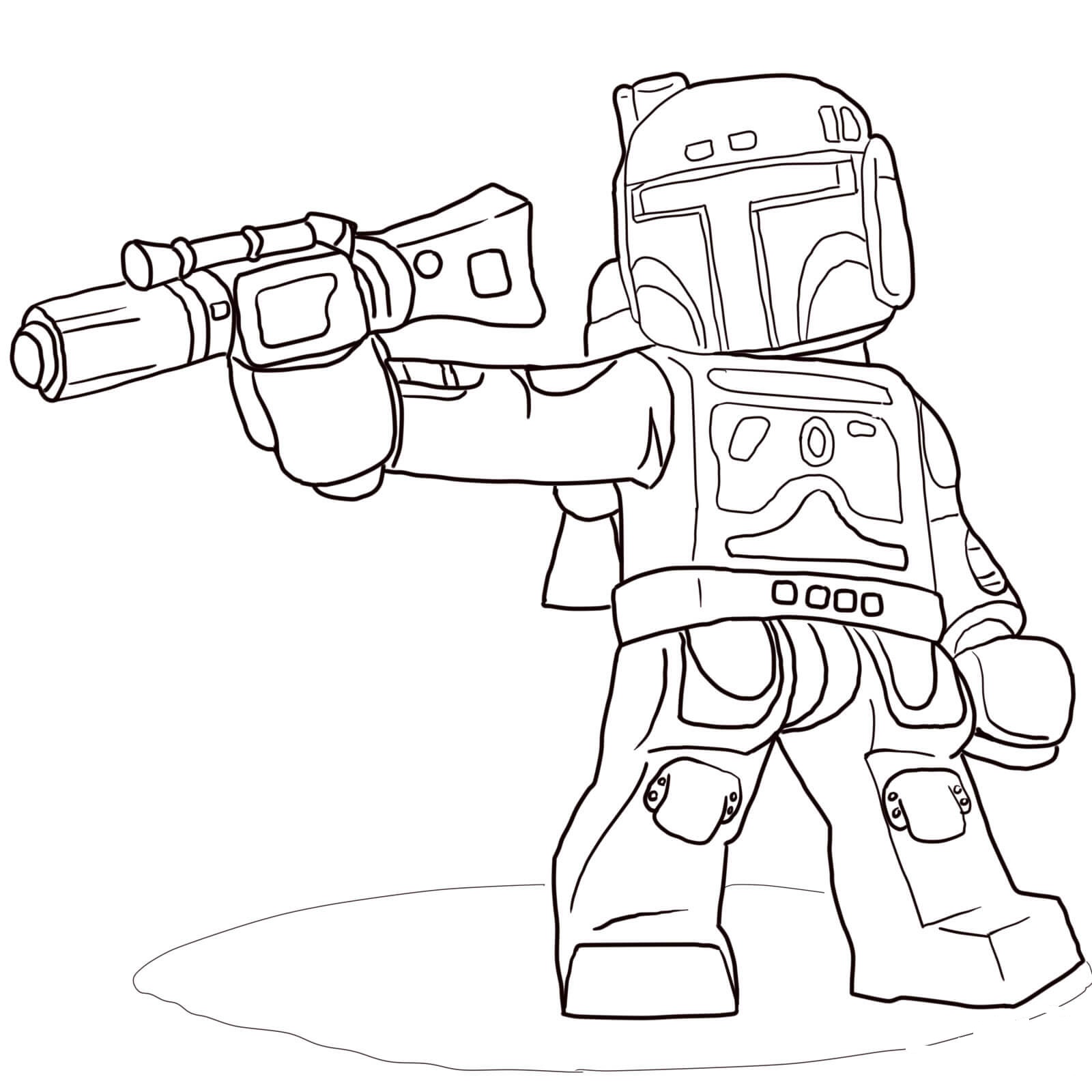 Coloriage Personnage Lego avec accessoires détaillés - Lego à imprimer