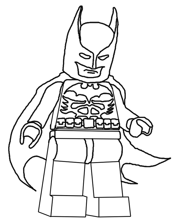 Coloriage Minifigure Lego en tenue de sport - Lego à imprimer