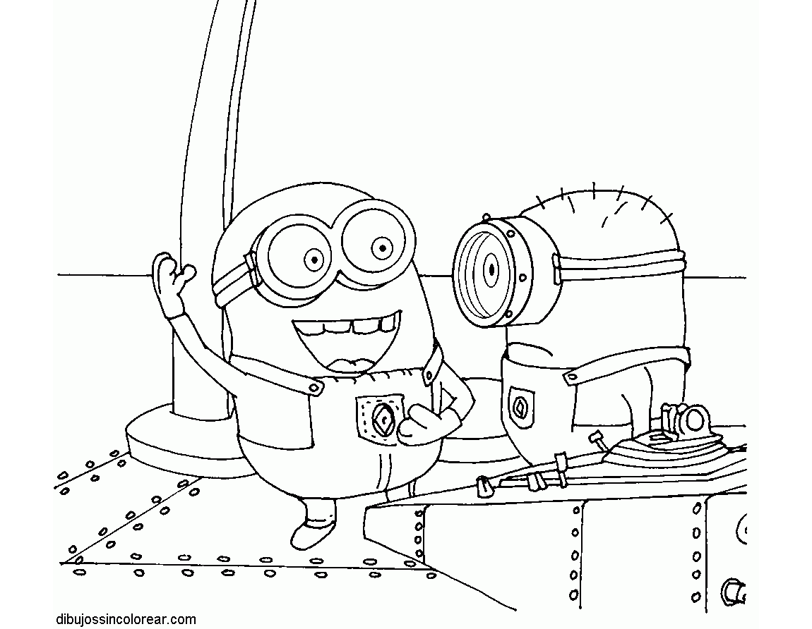 Coloriage Dessin Minion Au Travail - Minions à imprimer
