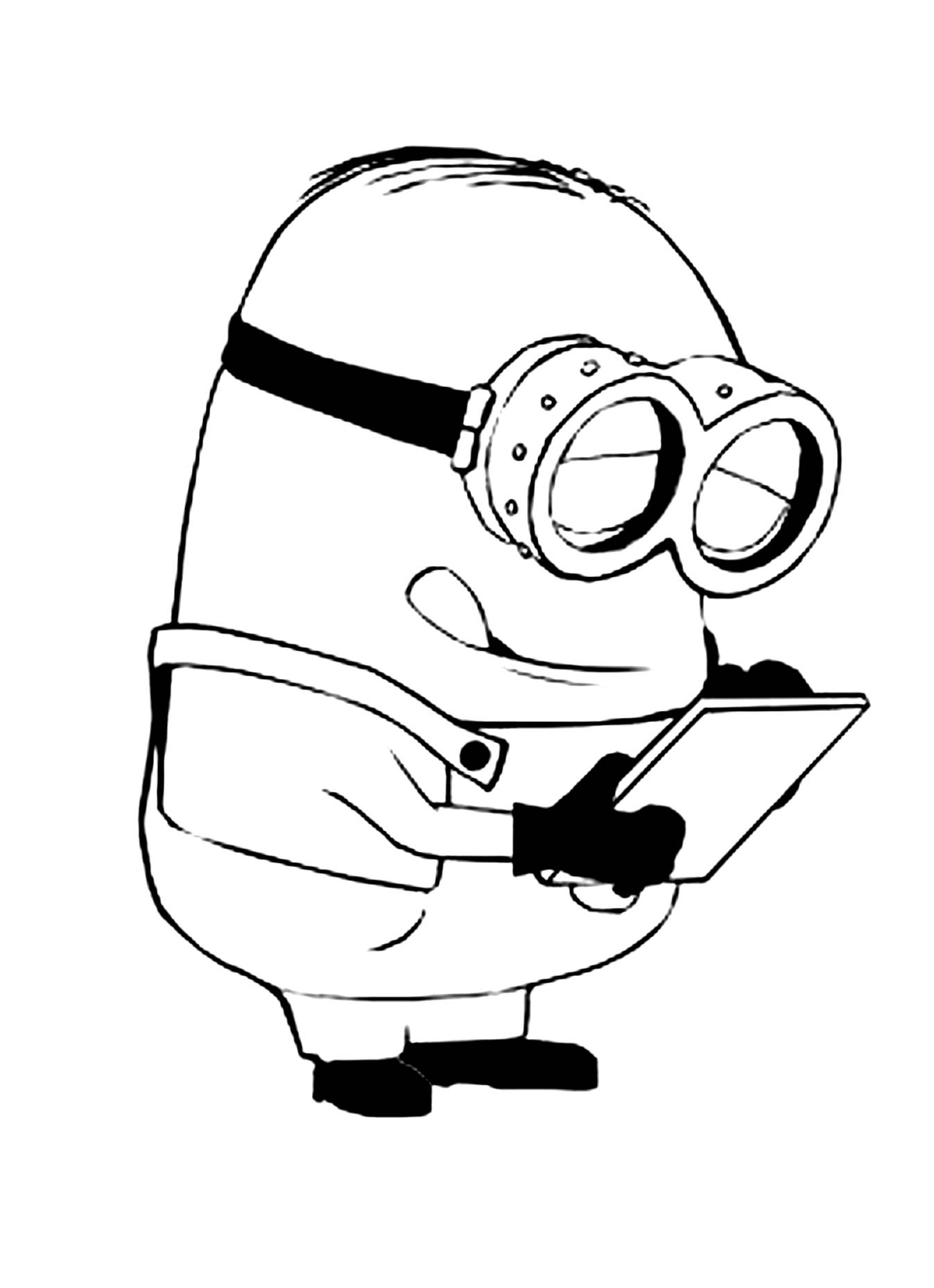 Coloriage Dessin Minion Au Travail - Minions à imprimer