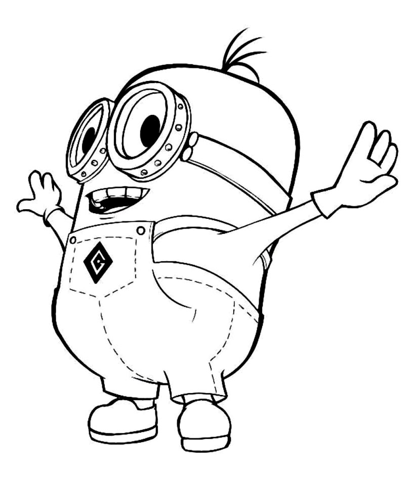 Coloriage Dessin Minion Est Magistral - Minions à imprimer