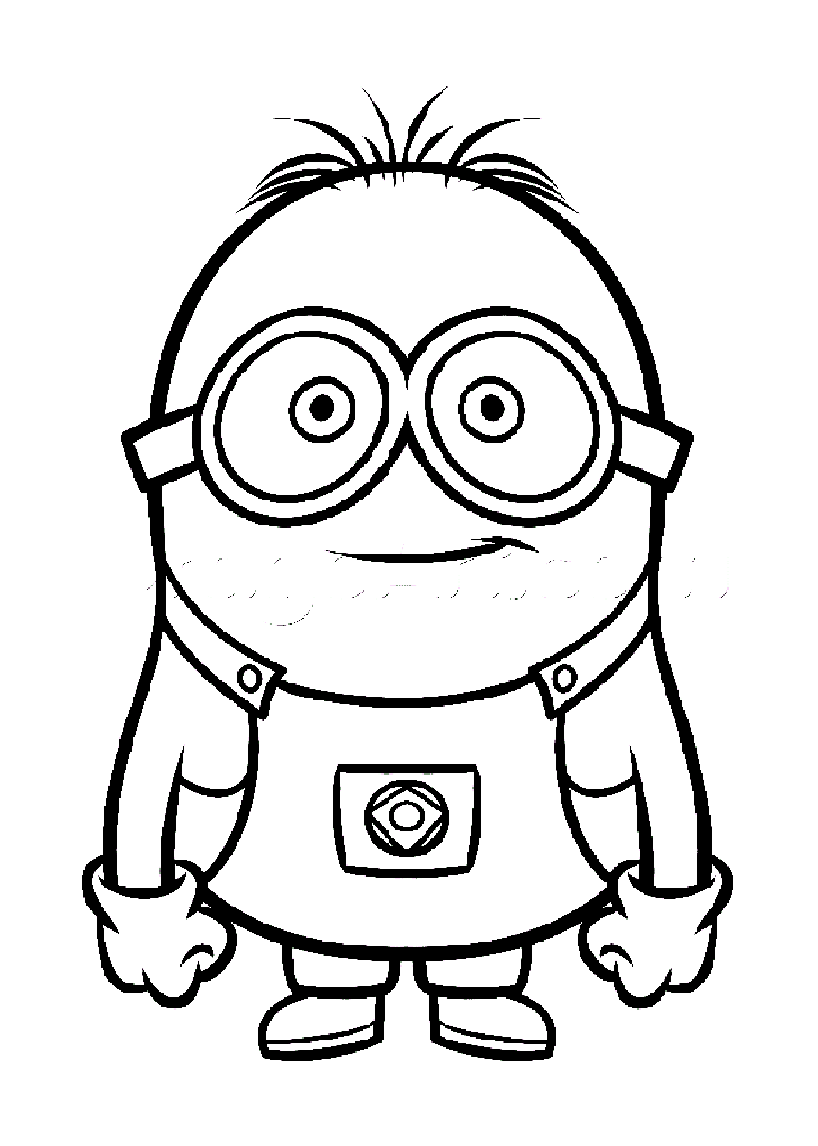 Coloriage Dessin Minion Portrait - Minions à imprimer