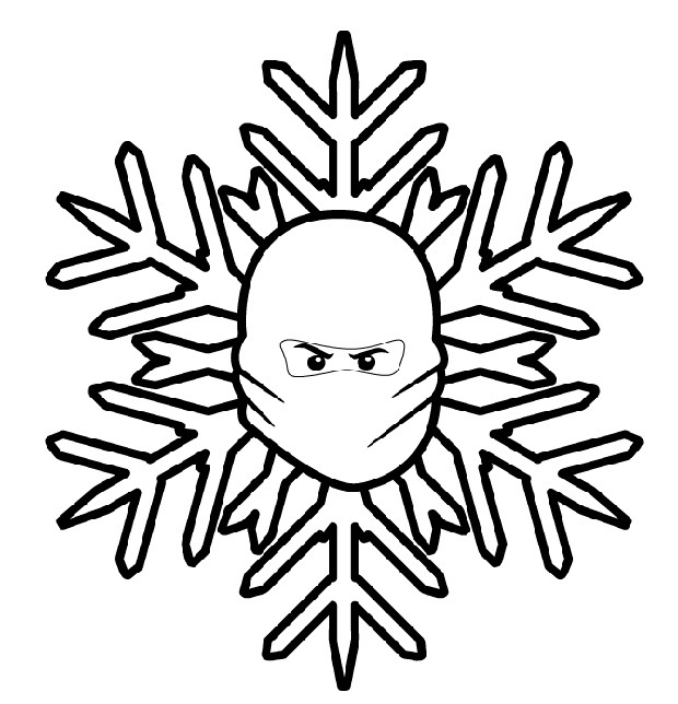 Coloriage Dessin Ninjago Flocon - Flocon de neige à imprimer