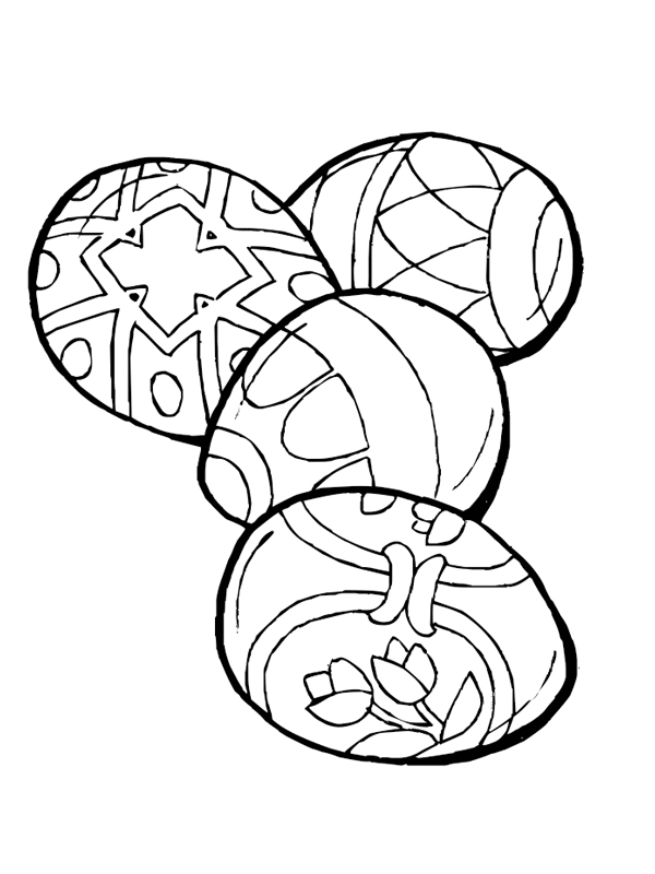 Coloriage Lapin de Pâques tenant un panier d'œufs - Pâques à imprimer